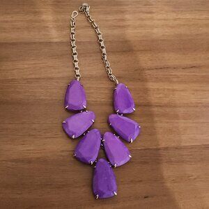 Kendra Scott Neon Purple Harlow Gold Statement Necklace